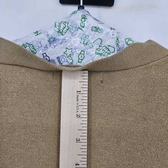 Pj Paul Jones Cardigan Sweater Mens Large‎ Collar Tan Long Sleeve Casual Preppy - Picture 5 of 10